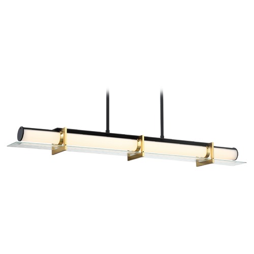 George Kovacs Lighting Midnight Gold Sand Coal & Honey Gold LED Linear Light by George Kovacs P1516-707-L