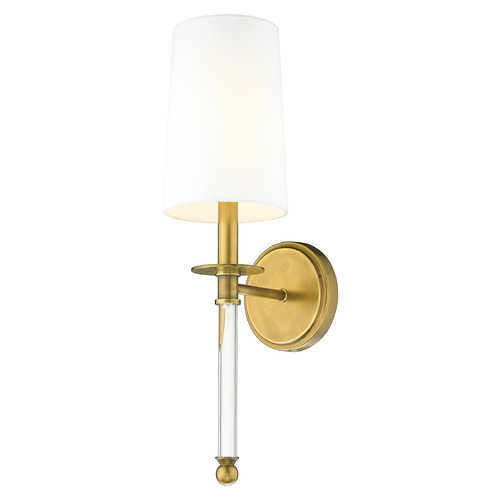 Mila Rubbed Brass Sconce by Z-Lite
