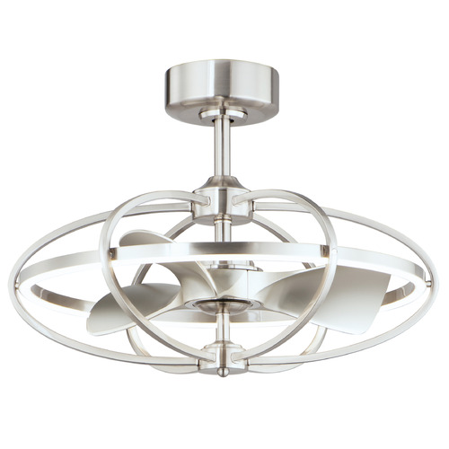 Maxim Lighting Maxim Lighting Corona Fan Satin Nickel LED Ceiling Fan with Light 61002SN