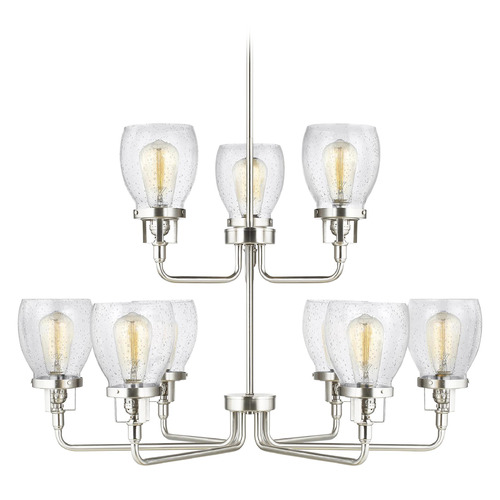 Belton 32-Inch Brushed Nickel LED Chandelier by Generation Lighting