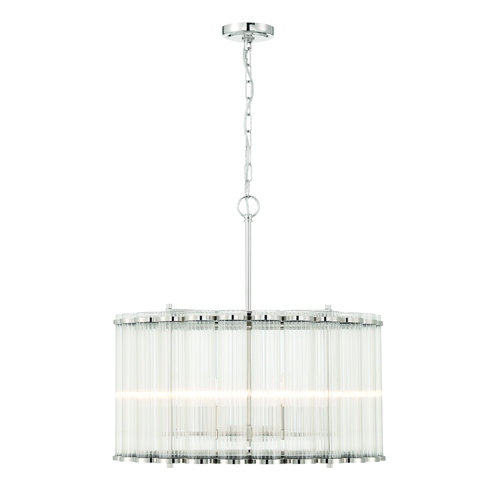 Glasbury 6-Light Chandelier in Polished Nickel by Eurofase Lighting