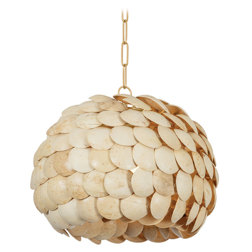 Troy Lighting Troy Lighting Edric Vintage Gold Leaf LED Pendant Light with Bowl / Dome Shade F2221-VGL