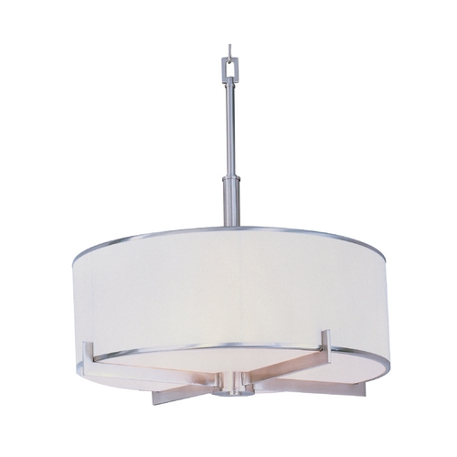 Maxim Lighting Mid-Century Modern Pendant Satin Nickel Nexus by Maxim Lighting 12053WTSN