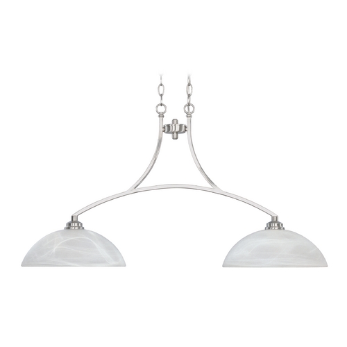 Designers Fountain Lighting Pendant Light with Alabaster Glass in Satin Platinum Finish 82938-SP