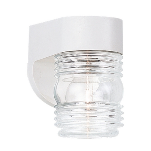 6-Inch Outdoor Wall Light in White by Generation Lighting