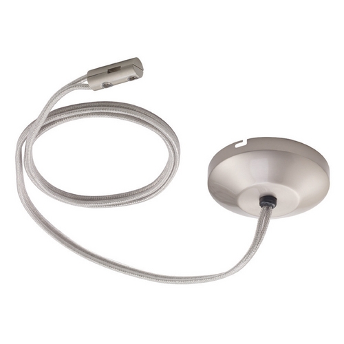 WAC Lighting WAC Lighting Brushed Nickel Solorail Surface Mount Cable Power Feed for Remote Transformer LM-PCS96-BN