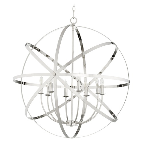 Quorum Lighting Celeste Polished Nickel Pendant by Quorum Lighting 6009-8-62