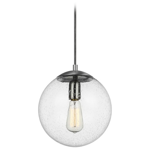 Leo Hanging Globe Satin Aluminum Pendant by Visual Comfort Studio