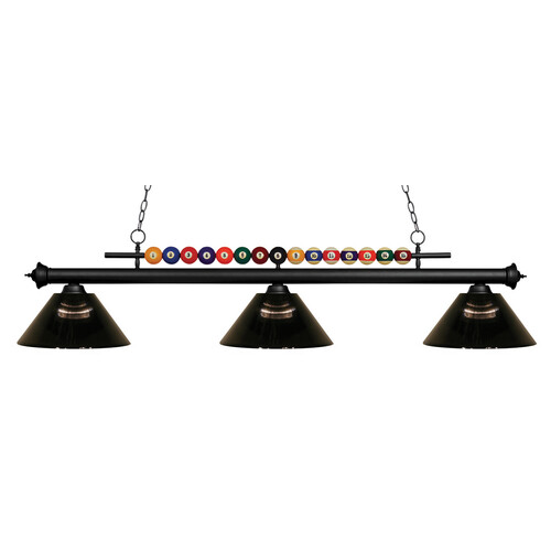 Shark Matte Black Billiard Light by Z-Lite