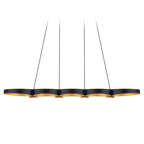 Maestro 37.75-Inch LED Linear Pendant in Black & Gold by Kuzco Lighting