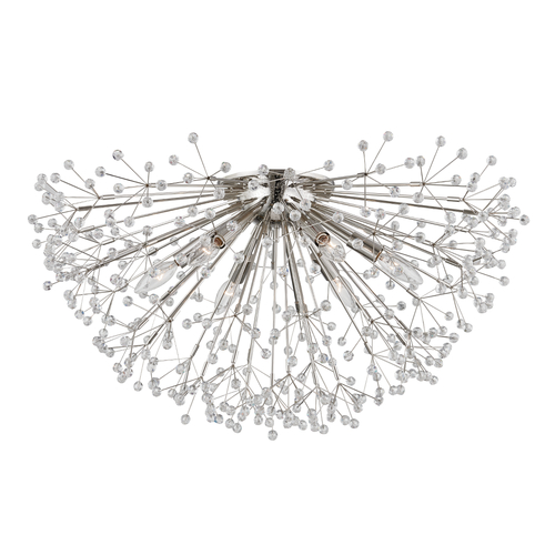 Dunkirk 30-In Flush Mount in Polished Nickel by Hudson Valley Lighting