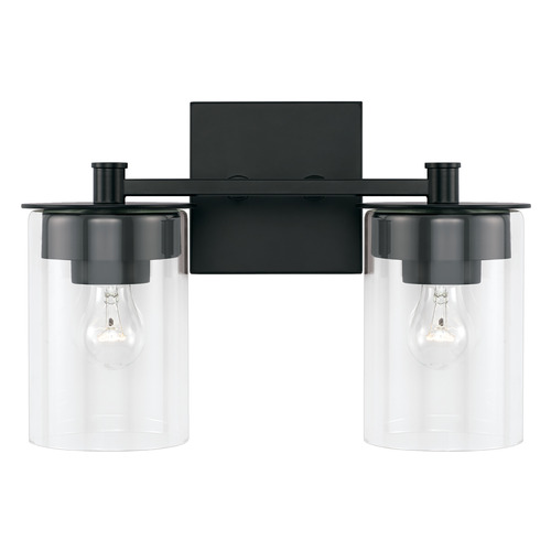 Mason 13.75-Inch Vanity Light in Matte Black by HomePlace Lighting