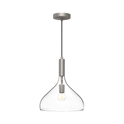 Alora Lighting Belleview Brushed Nickel Pendant Light with Bowl / Dome Shade
