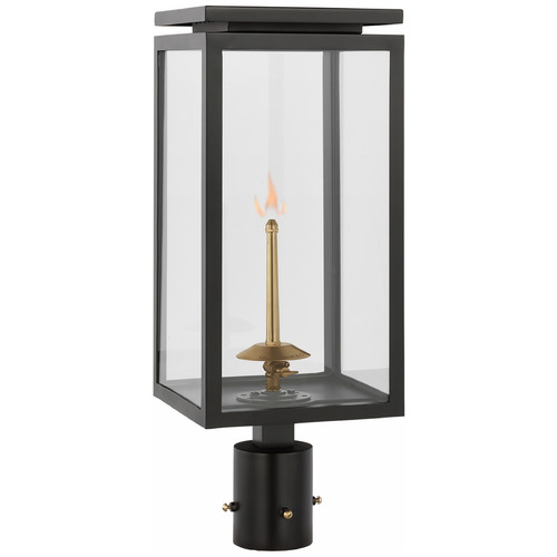 Visual Comfort Signature Collection Chapman & Myers Fresno Gas Post Light in Black by VC Signature CHO7550BLKCG