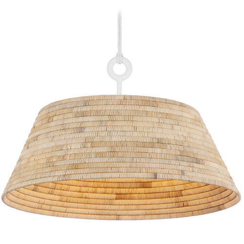 Troy Lighting Sequoia Gesso White LED Pendant Light with Empire Shade