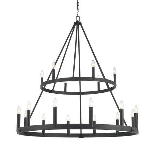 Dutton 18-Light Chandelier in Coal Black by Minka Lavery