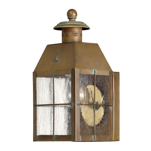 Seeded Glass Outdoor Wall Light Brass by Hinkley Lighting