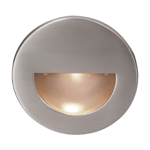 Brushed Nickel LED Recessed Step Light with White LED by WAC Lighting
