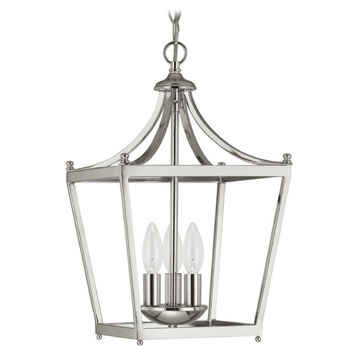 Stanton 10.25-Inch Pendant in Polished Nickel by Capital Lighting