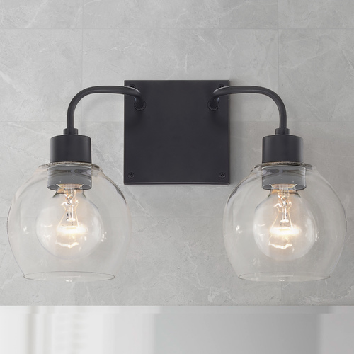 Tanner 15-Inch Bathroom Light in Matte Black by HomePlace