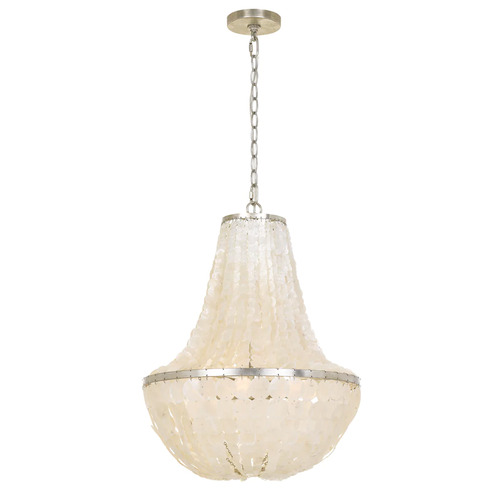 Crystorama Lighting Brielle 18-Inch Chandelier in Antique Silver by Crystorama Lighting BRI-3006-SA