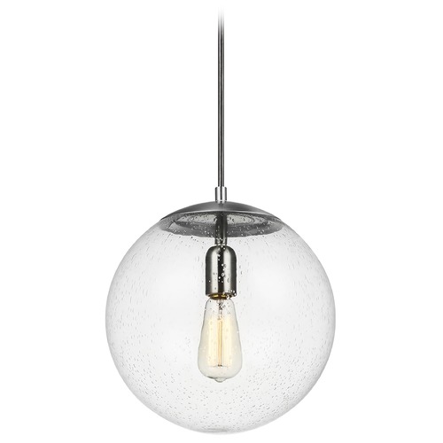 Visual Comfort Studio Collection Leo Hanging Globe Satin Aluminum Pendant by Visual Comfort Studio 6701801-04