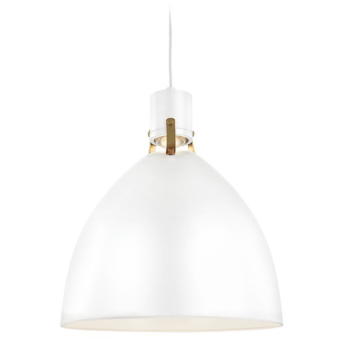 Visual Comfort Studio Collection Brynne Flat White LED Barn Light by Visual Comfort Studio P1443FWH-L1