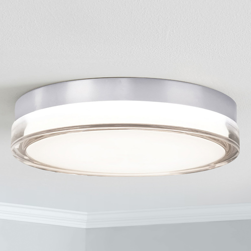 Pi 15-Inch LED Outdoor Flush Mount in Stainless Steel 3000K by Modern Forms