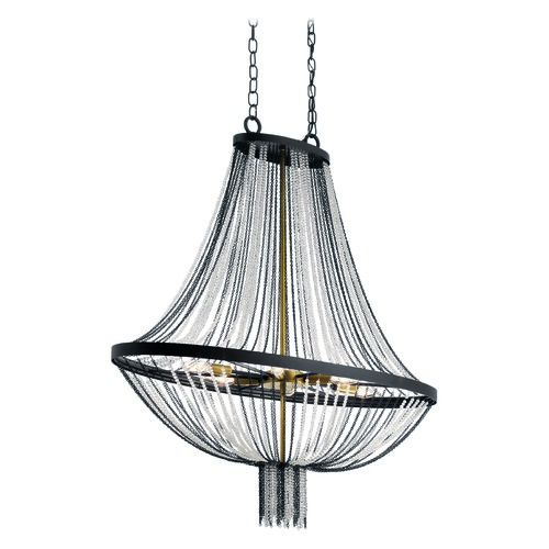 Alexia 36-Inch Crystal Linear Chandelier in Textured Black by Kichler Lighting