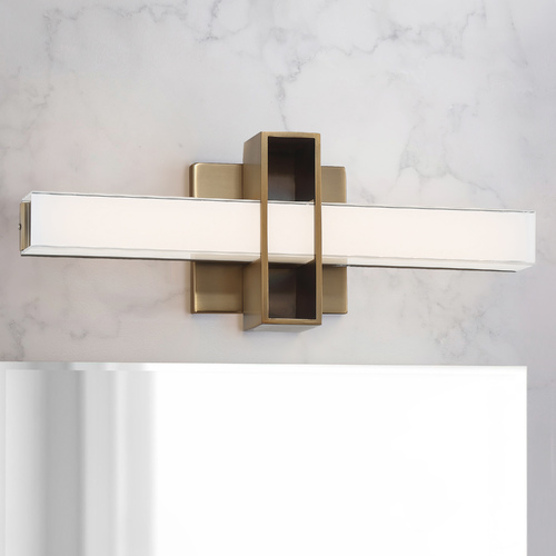 George Kovacs Lighting Major Aged Brass LED Bathroom Light by George Kovacs P1522-575-L