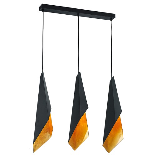 Alora Lighting Velo Matte Black & Gold Foil Multi-Light Pendant by Alora Lighting LP303052MBGF