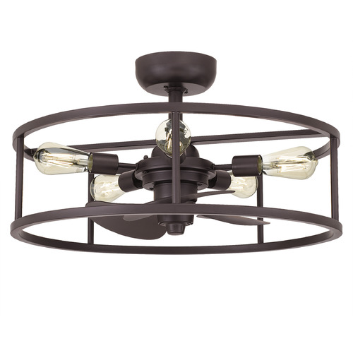 Quoizel Lighting New Harbor Ceiling Fan with Light in Western Bronze by Quoizel Lighting NHR3124WT