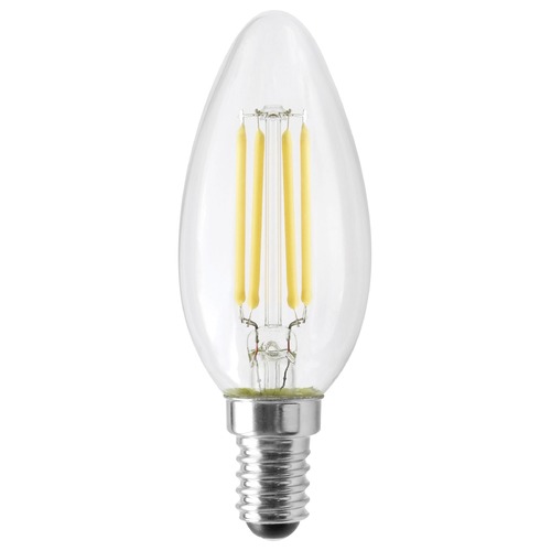 Satco Lighting Satco 4.5 Watt B11 LED Clear 350 Lumens 3000K European Base 120 Volt Dimmable S12115