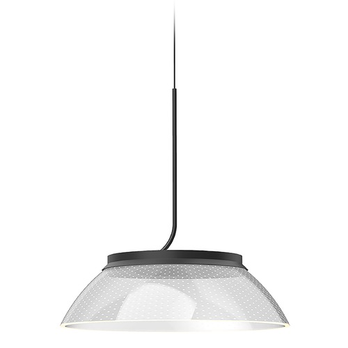 Kuzco Lighting Magellan 12-Inch Wide Acrylic LED Pendant in Black with Light Guide PD51612-BK/LG