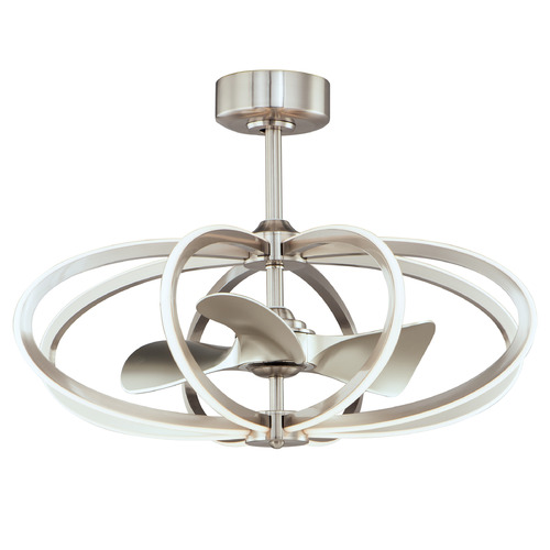 Maxim Lighting Maxim Lighting Solstice Satin Nickel LED Ceiling Fan with Light 61006SN