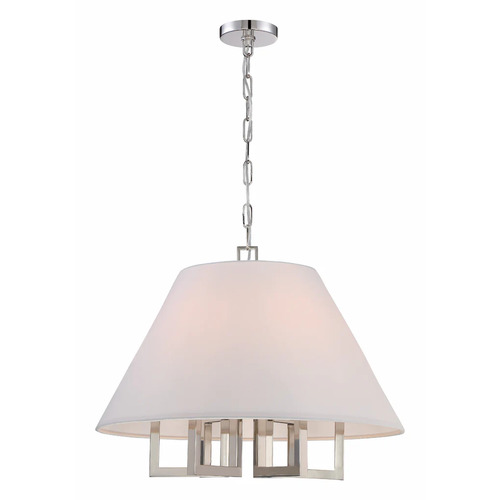 Libby Langdon Westwood Chandelier in Nickel by Crystorama Lighting