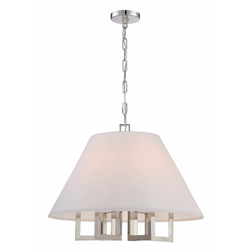 Crystorama Lighting Libby Langdon Westwood Chandelier in Nickel by Crystorama Lighting 2256-PN