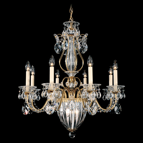 Schonbek Worldwide Lighting Bagatelle Heirloom Gold Chandeliers with Center Bowl