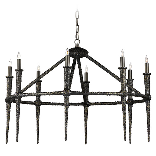 Currey and Company Blackthorn Aged Bronze Chandelier