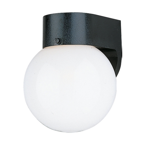 7.25-Inch Outdoor Wall Light in Black by Generation Lighting