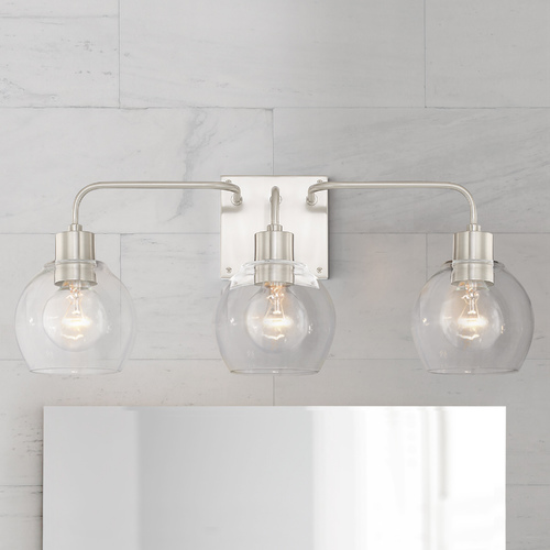 Tanner 24.50-Inch Brushed Nickel Bath Light by HomePlace by Capital Lighting