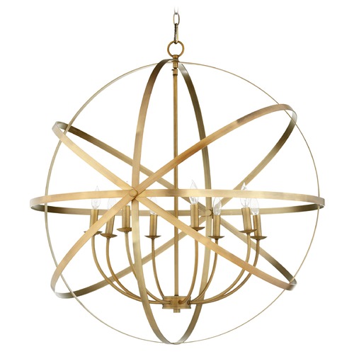 Quorum Lighting Celeste Aged Brass Pendant by Quorum Lighting 6009-8-80