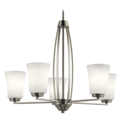 Kichler Lighting Transitional Chandelier Brushed Nickel Tao by Kichler Lighting 44051NI