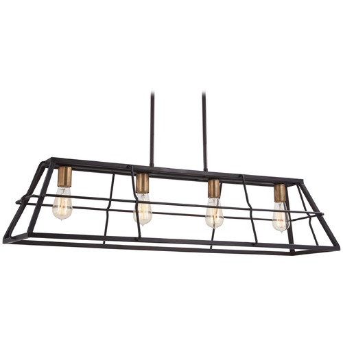 Minka Lavery Bronze with Natural Brush Linear Chandelier by Minka Lavery 4764-416