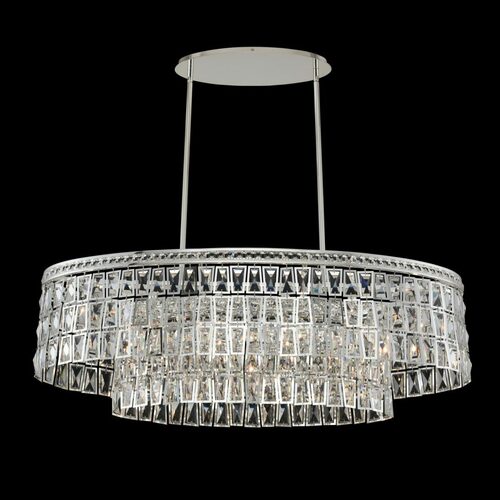 Kasturi 42-Inch Crystal Linear Light in Silver by Allegri Crystal