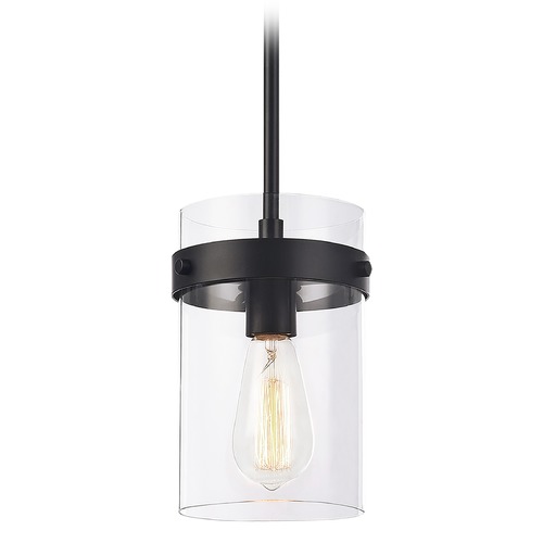 Zale Black Mini Pendant by Matteo Lighting