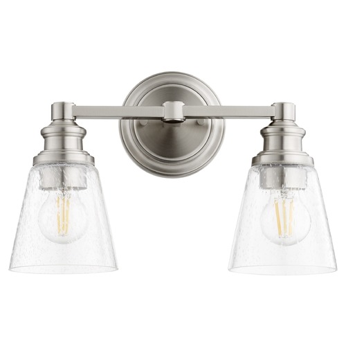 Quorum Lighting Dunbar Satin Nickel Bathroom Light by Quorum Lighting 509-2-65