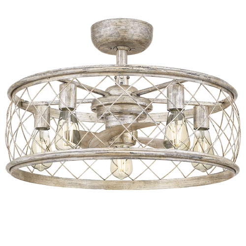 Quoizel Lighting Dury Ceiling Fan with Light in Century Silver Leaf by Quoizel Lighting RDY3122CS