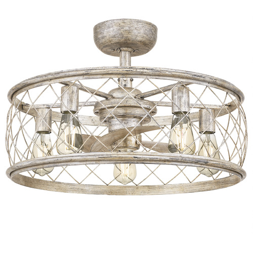 Dury Ceiling Fan in Century Silver Leaf by Quoizel Lighting