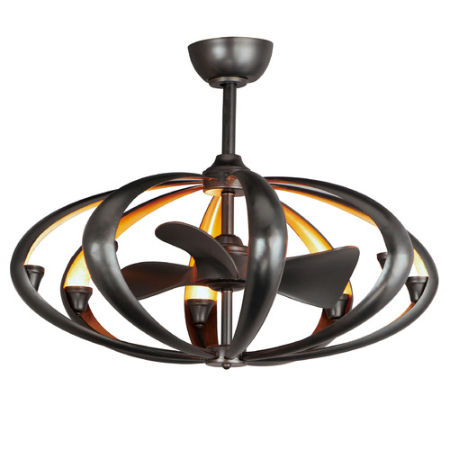 Maxim Lighting Ambience Bronze & Gold LED Ceiling Fan with Light